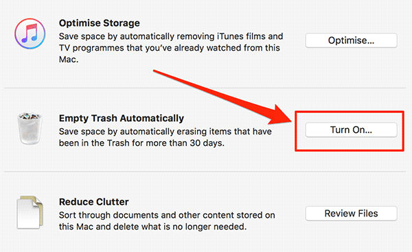empty trash on Mac