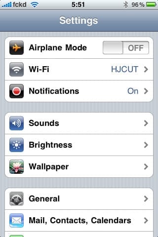 Mail, Contacts, Calendars on iphone