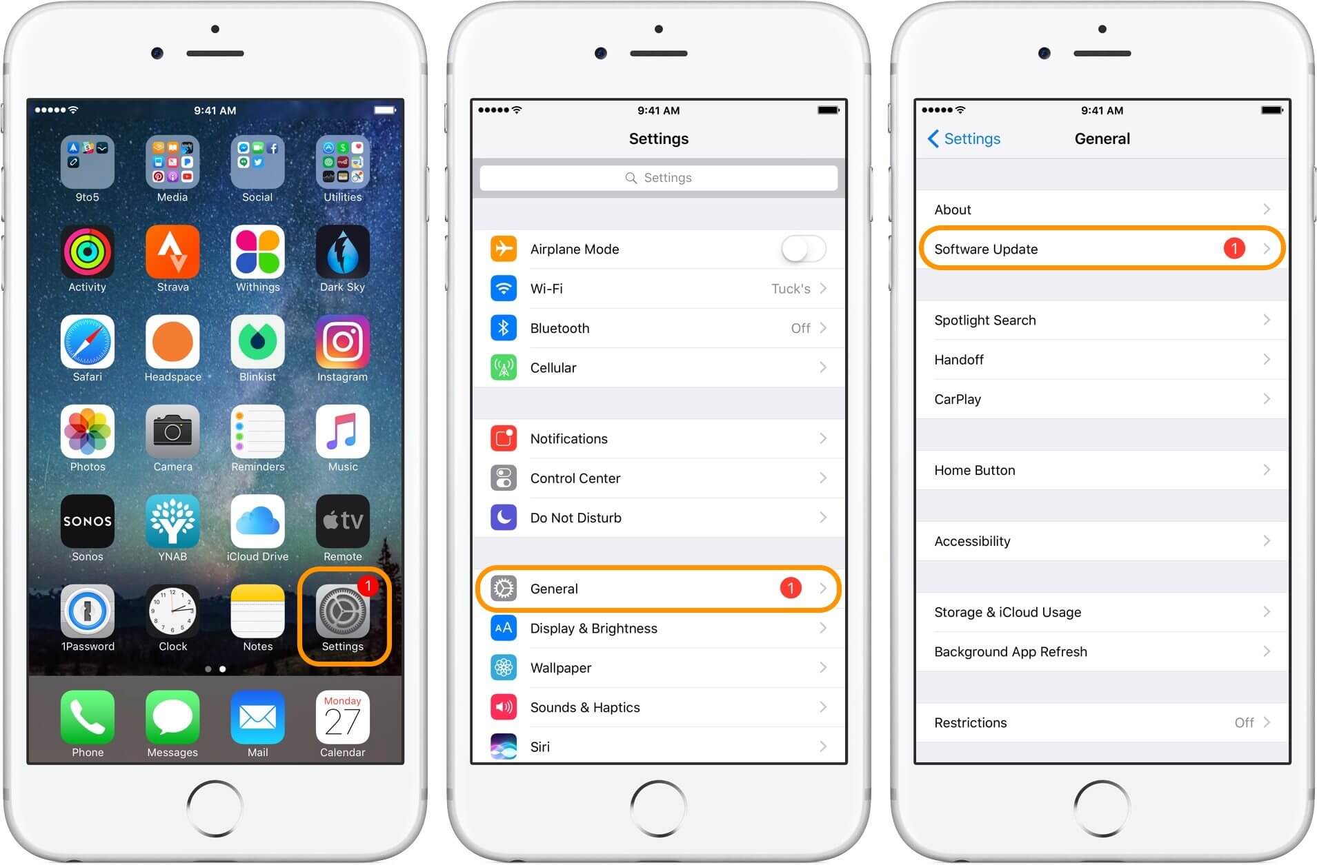 software update on iphone