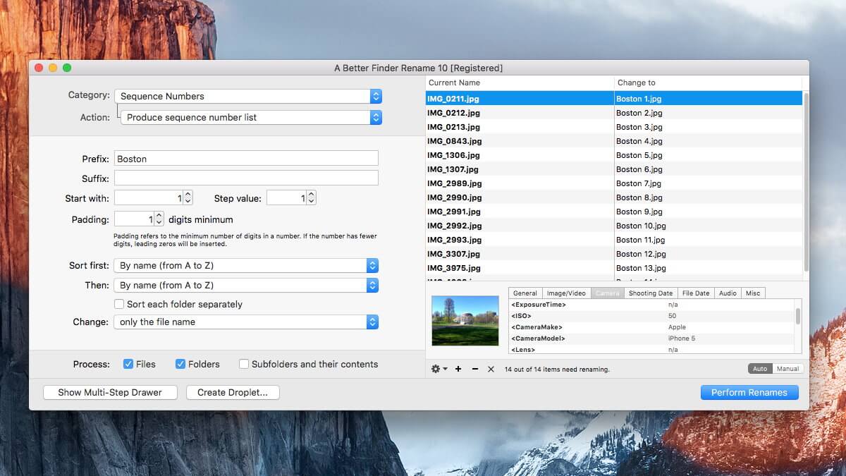 A Better Finder Rename