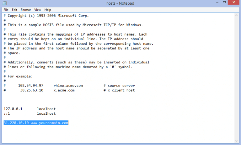 Modify the Host File