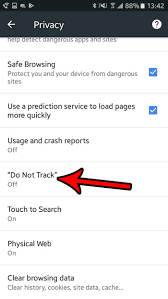 do not track