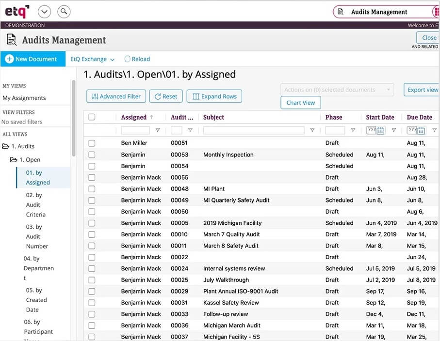 etq reliance software for quality management
