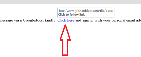 suspicious links