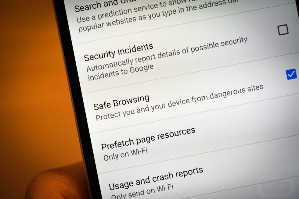 try safe browsing