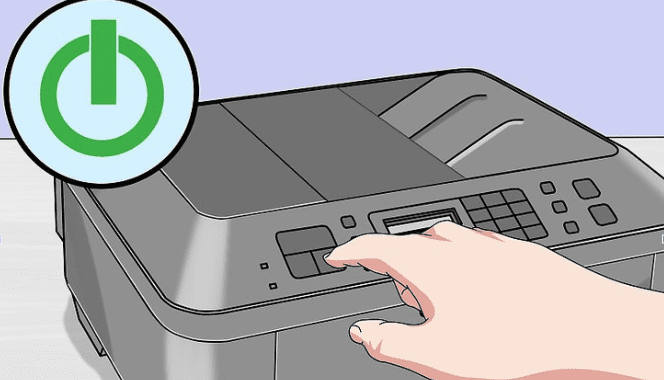printer powe button