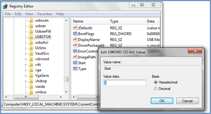 Registry editor