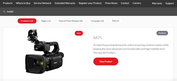 Canon Website 