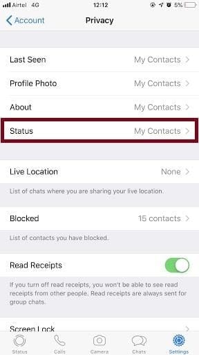 whatsapp status