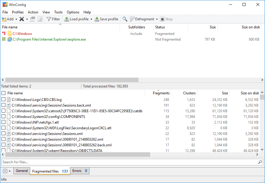 wincontig software for disk defragmentation