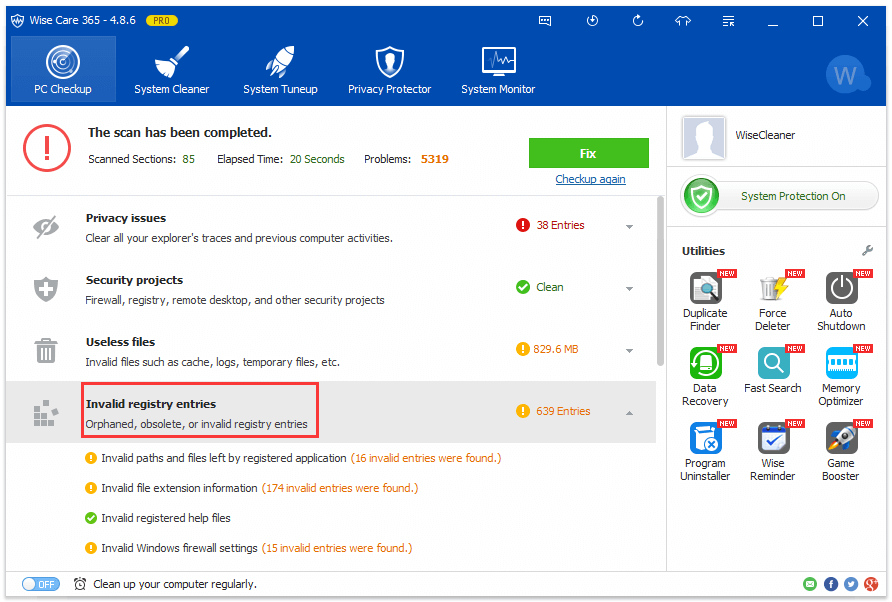 wise care365 defragmenter
