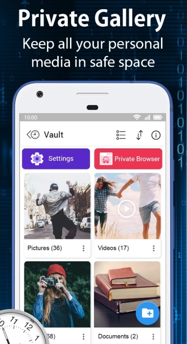 clock vault hide private photos on android