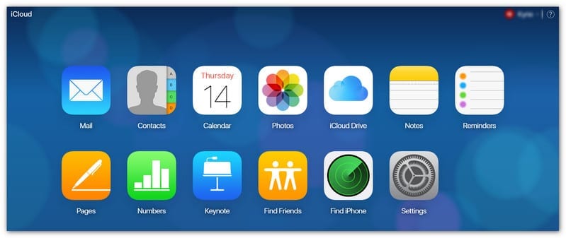 icloud home page