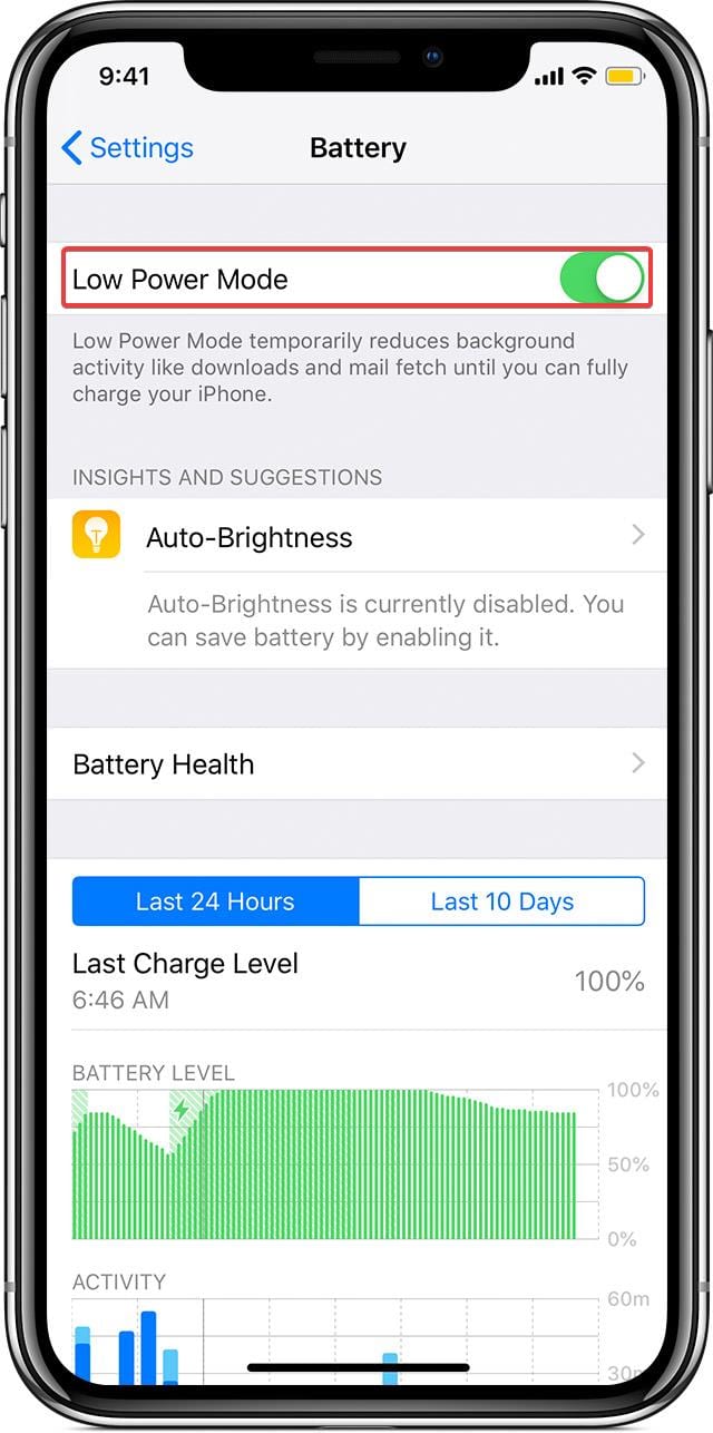 low power mode iphone