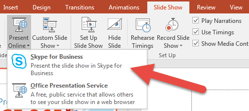 Present Online Using Skype