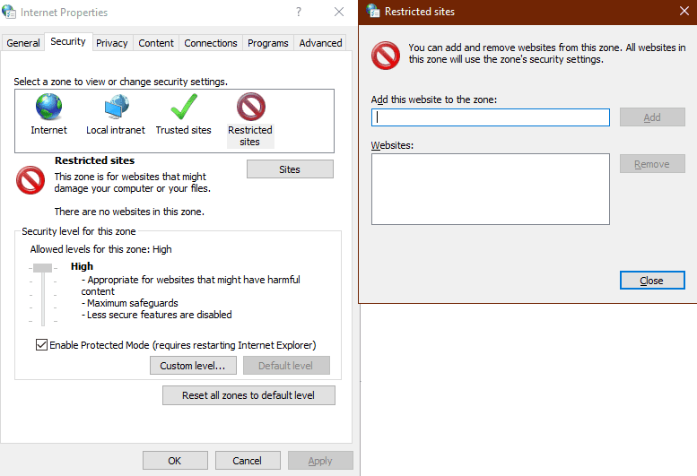 Remove Ads from Skype using Restricted Sites