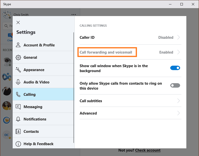 Skype Call Forwarding