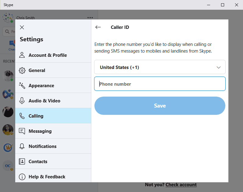 Skype Caller ID