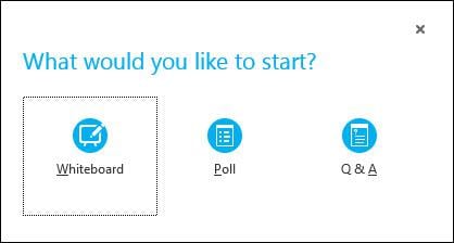 Whiteboard, Poll OR Q&A In Skype