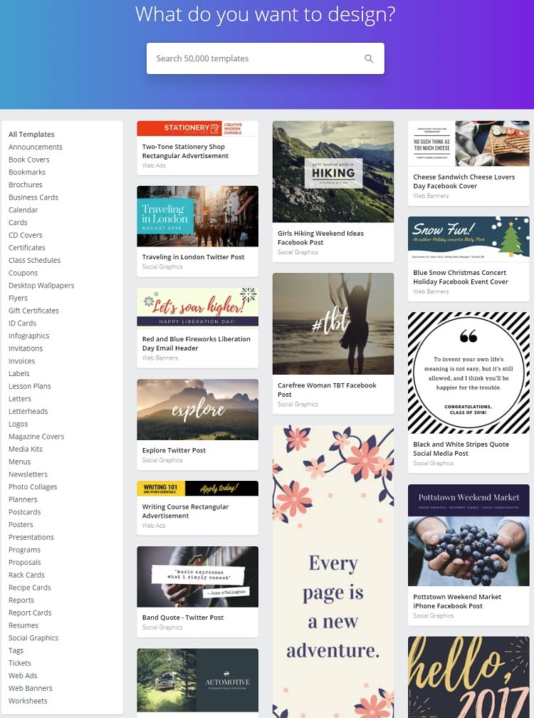 array of images