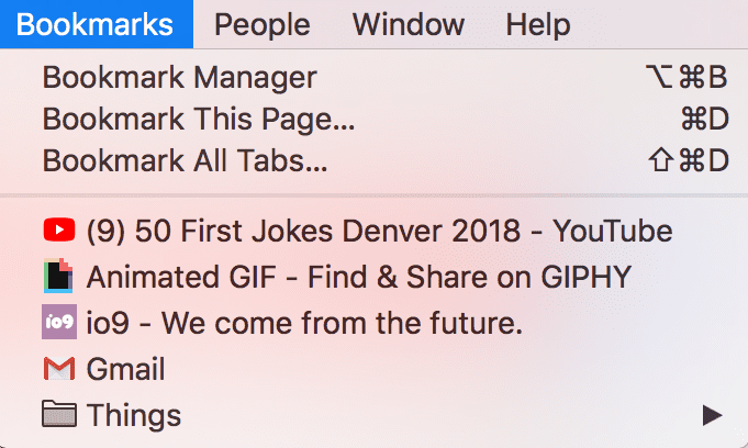 Export bookmarks on Mac