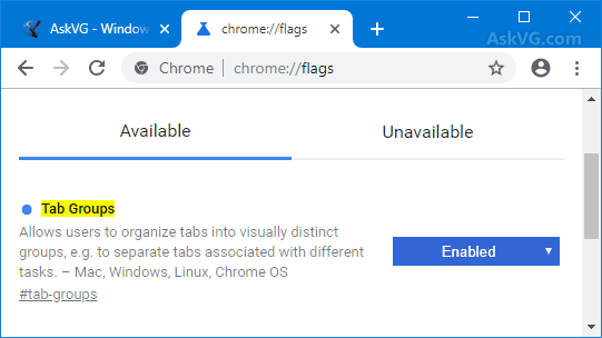How to Activate Tab Grouping
