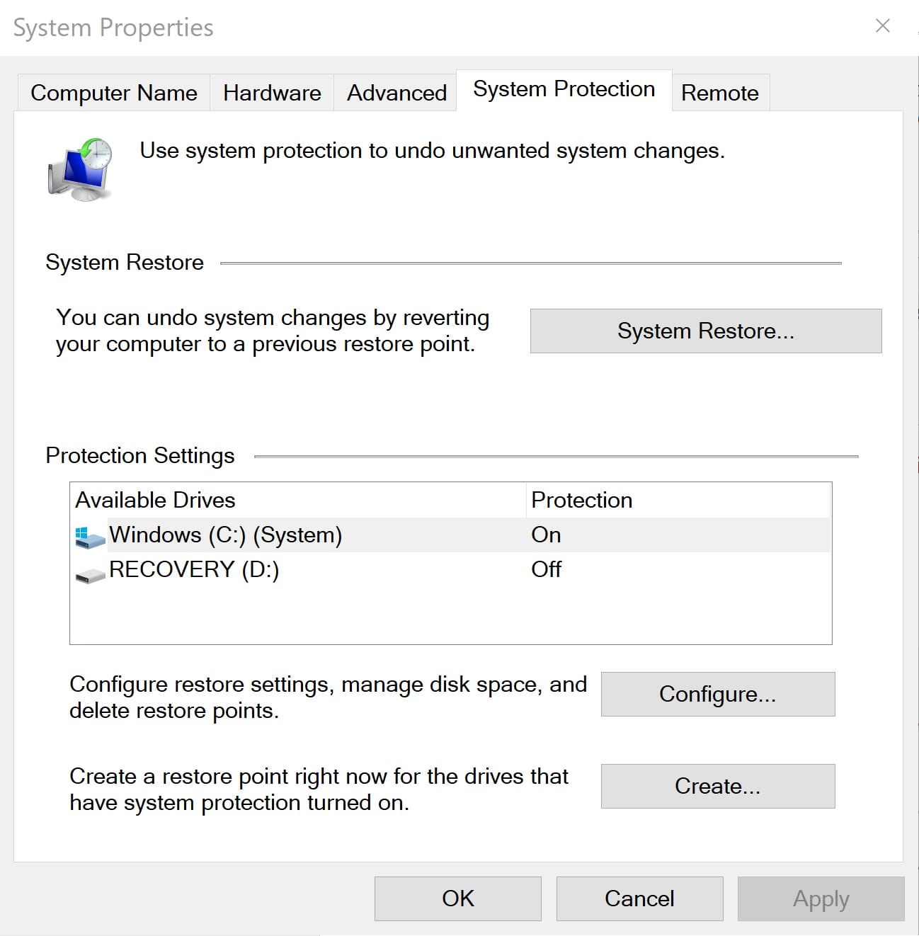 System Restore