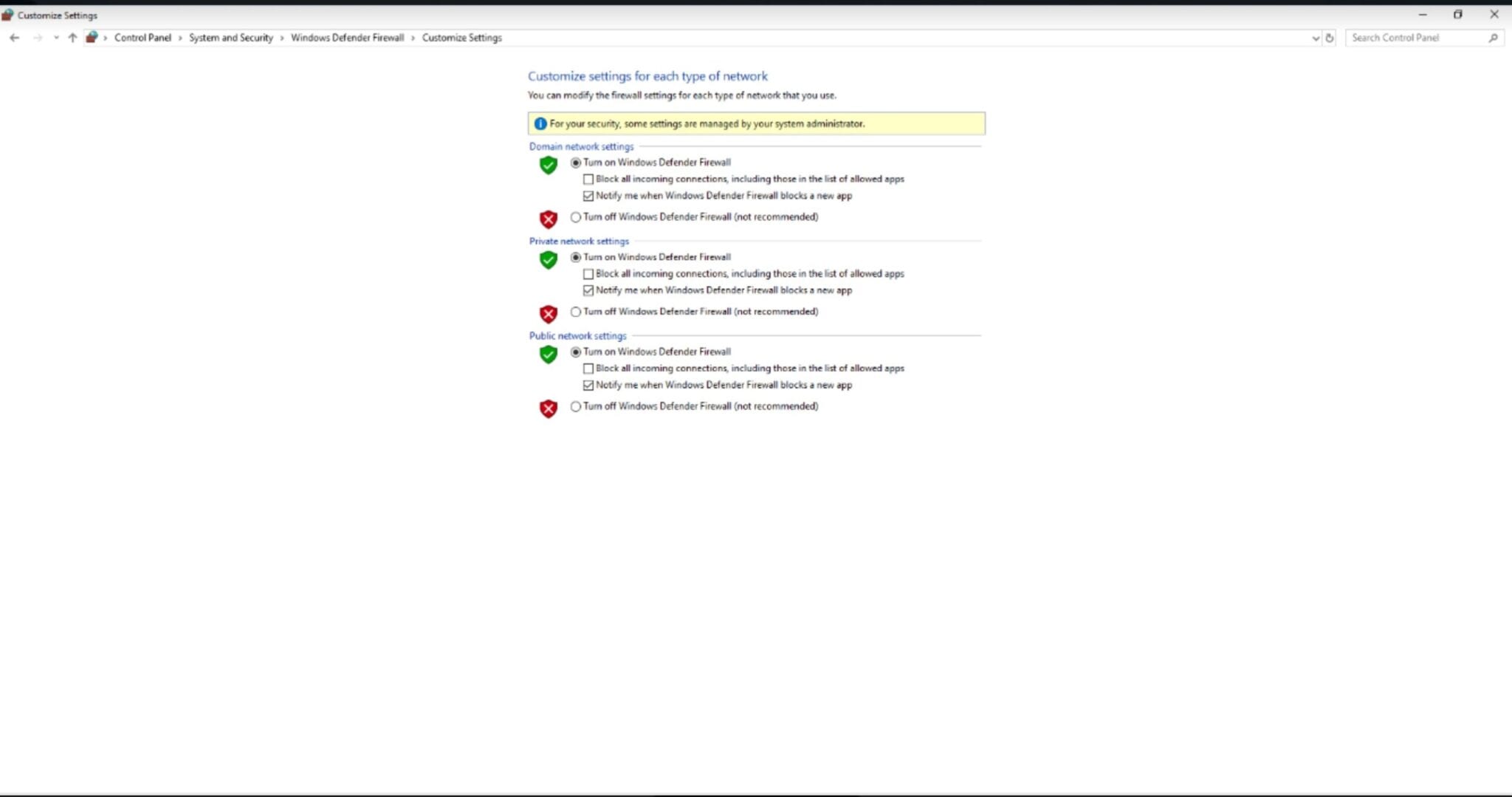 Windows Defender Firewall