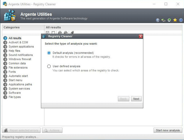 Argente Registry Cleaner