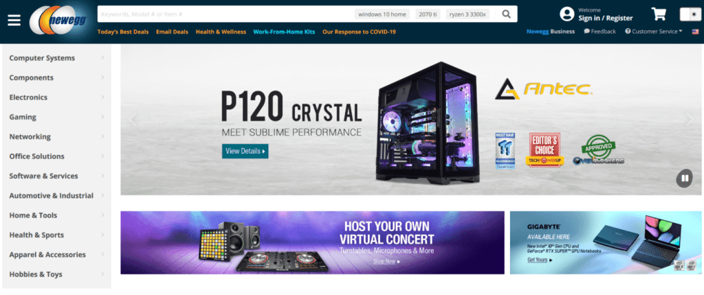 NewEgg to pick PC parts