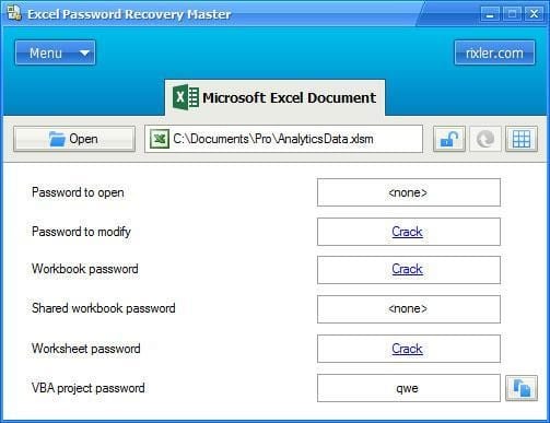 Excel Password Recovery