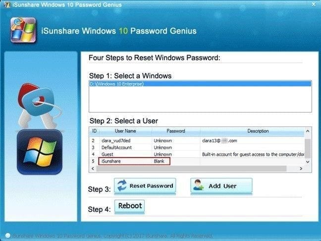 I-Sunshare Password Remover