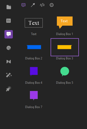 Annotations menu