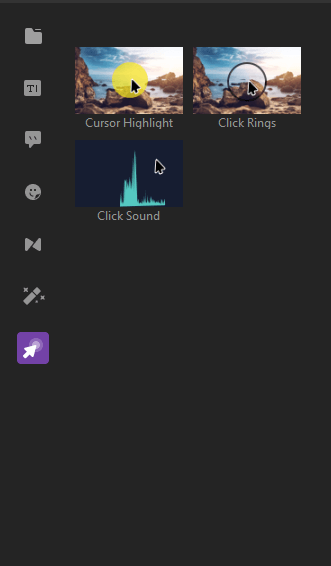 Cursor editing menu