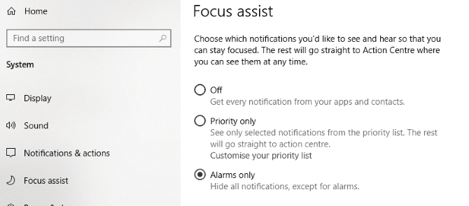 Disable notifications to improve Windows 10 gaming