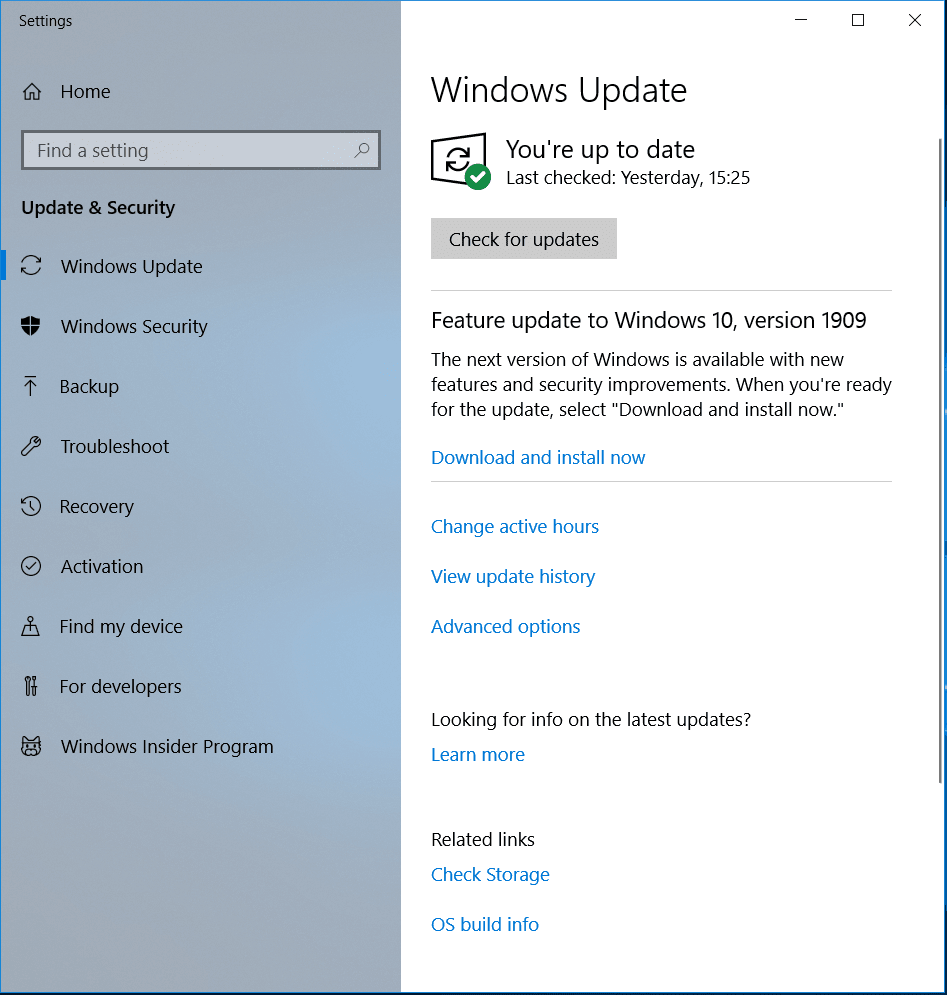 windows 10 update