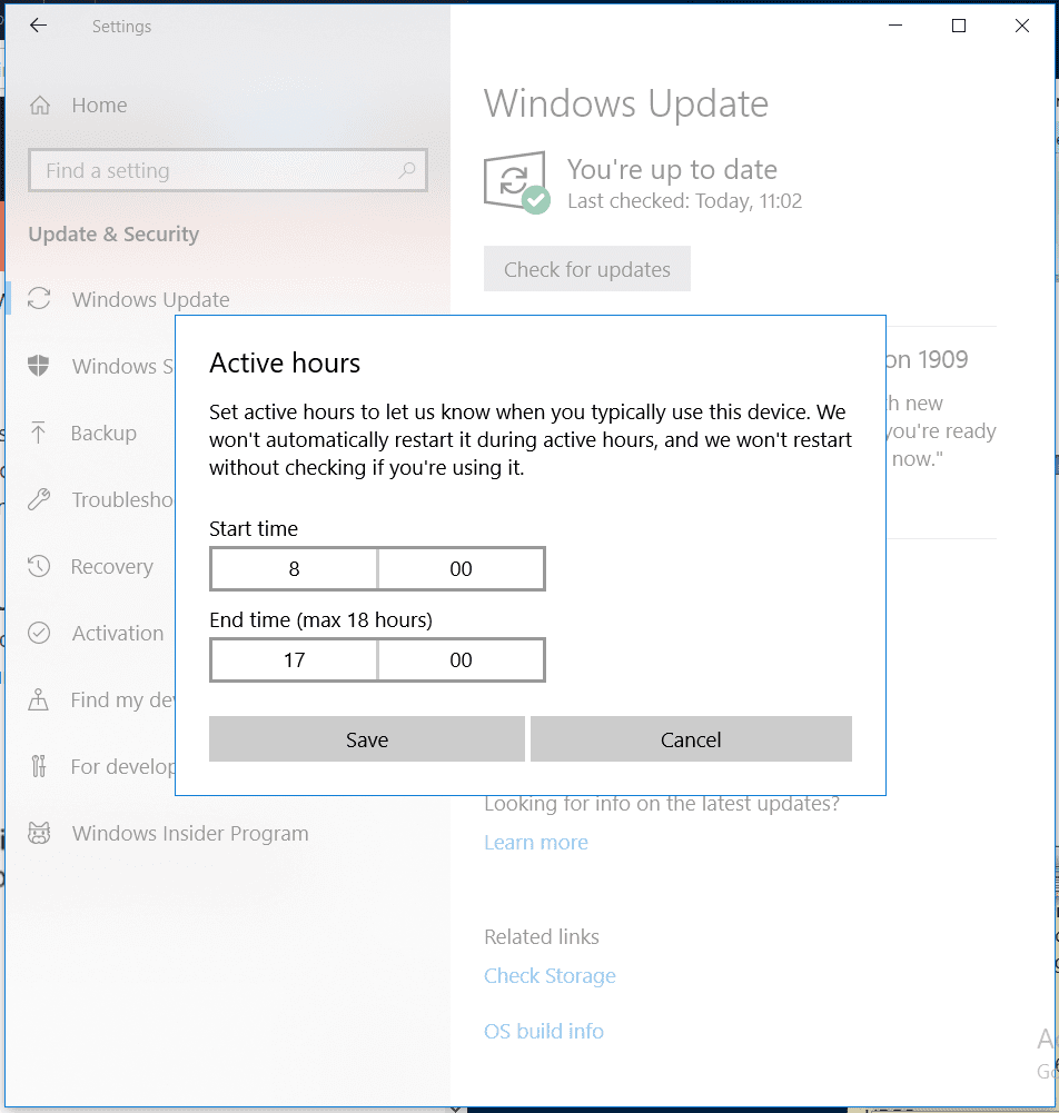 Manage your Active Hours