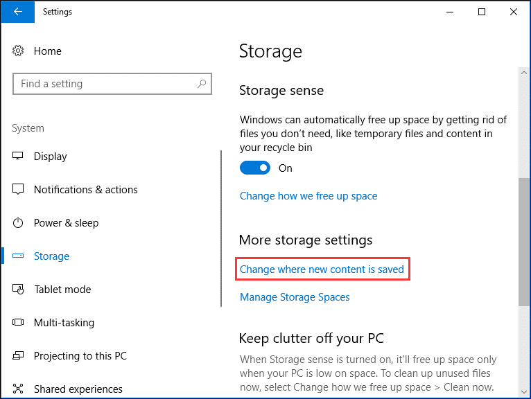 Move Data to another Location