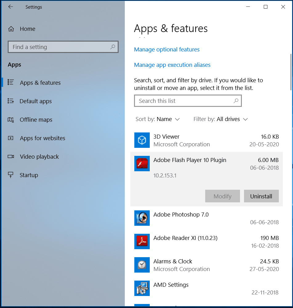 Uninstall Unnecessary Apps