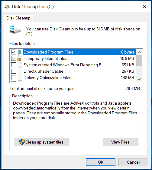Disk Cleanup Utility