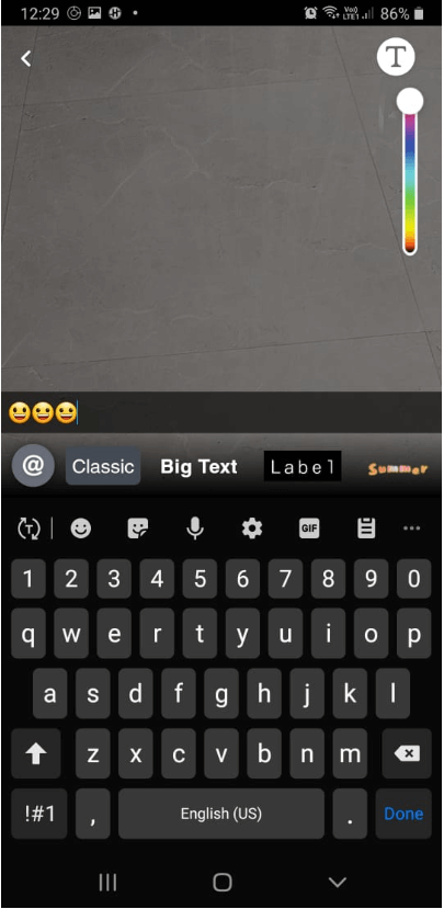edit text option