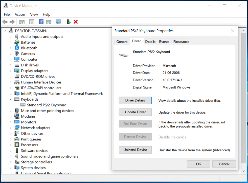 uninstall driver