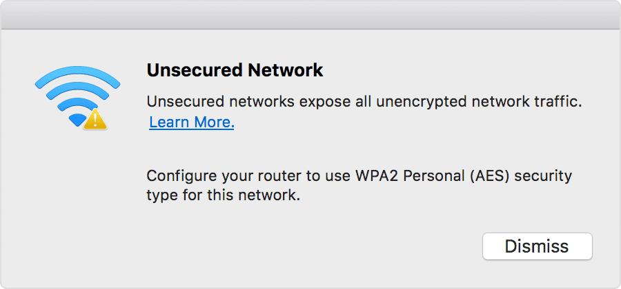 unsecured network