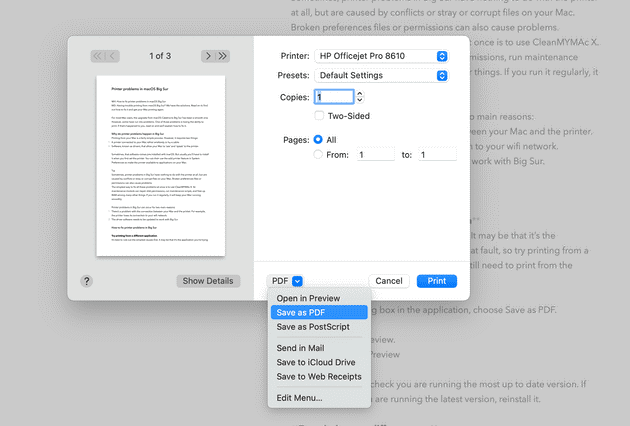 Save as PDF