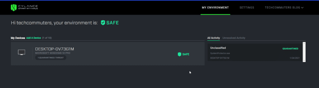 web dahboard