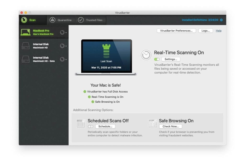 realtime scanning
