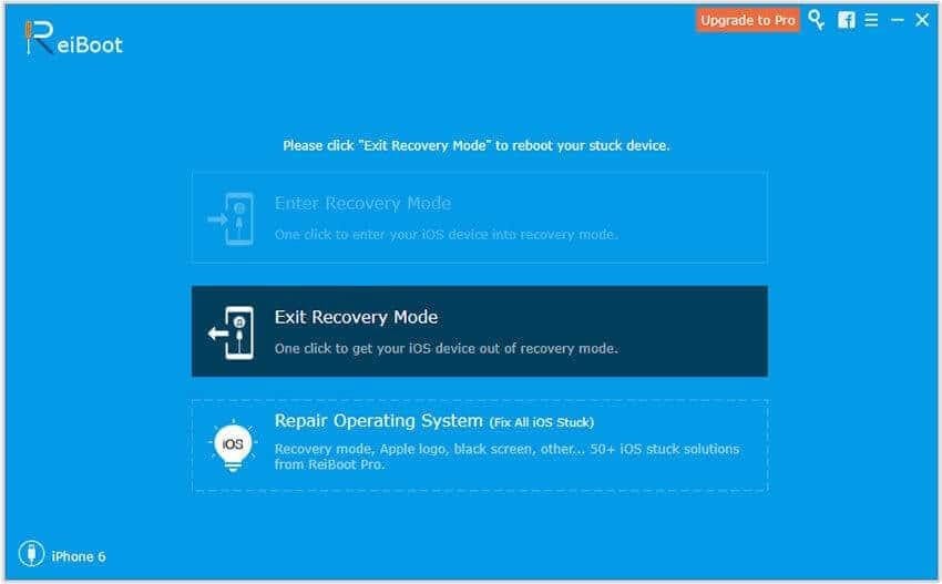 Exited Recovery Mode successfully with Tenorshare ReiBoot Free