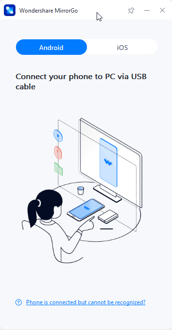 Connect your iPhone or Android to the PC