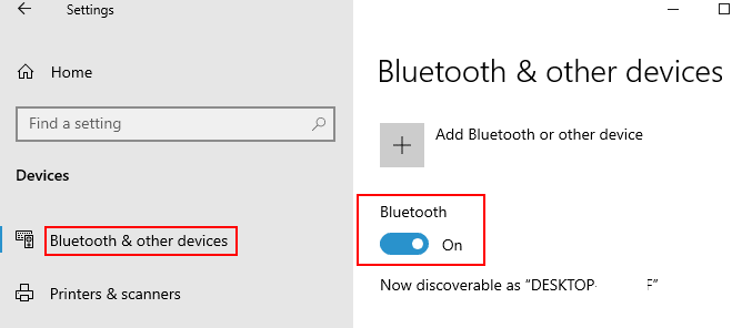 Bluetooth Settings
