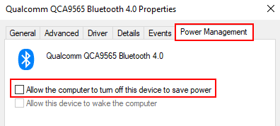 Modify Power Saving Settings